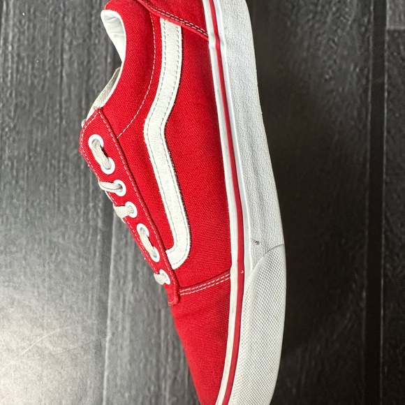 Vans  Mens Womens Red White  Canvas Low Top Skateboard Shoes - Picture 5 of 8